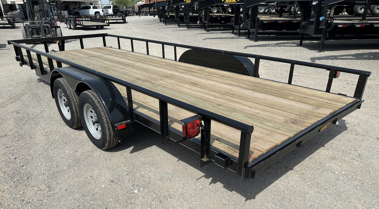 New 2026 Road Boss 83"x20' Tandem Axle Bumper Pull with Slide in Ramps & Pipe Rail Utility Trailer