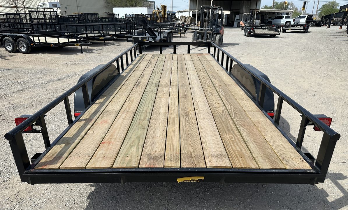 New 2026 Road Boss 83"x20' Tandem Axle Bumper Pull with Slide in Ramps & Pipe Rail Utility Trailer
