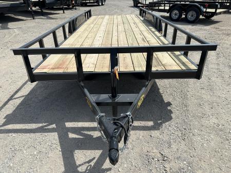 New 2026 Road Boss 83"x20' Tandem Axle Bumper Pull with Slide in Ramps & Pipe Rail Utility Trailer