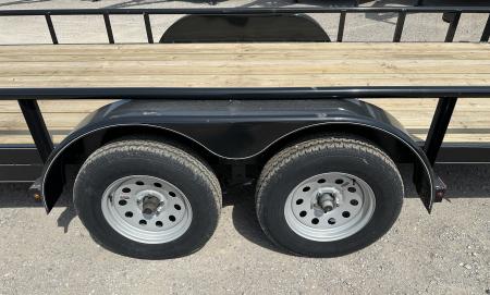 New 2026 Road Boss 83"x20' Tandem Axle Bumper Pull with Slide in Ramps & Pipe Rail Utility Trailer