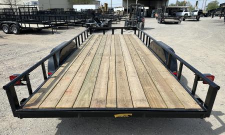 New 2026 Road Boss 83"x20' Tandem Axle Bumper Pull with Slide in Ramps & Pipe Rail Utility Trailer