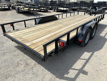 New 2026 Road Boss 83"x20' Tandem Axle Bumper Pull with Slide in Ramps & Pipe Rail Utility Trailer