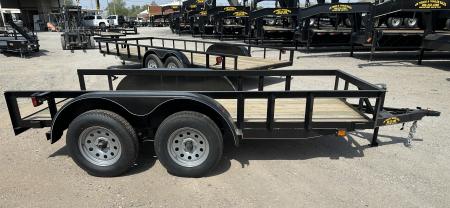 New 2026 Road Boss 5'x12' Tandem Axle Bumper Pull Basic Utility Trailer