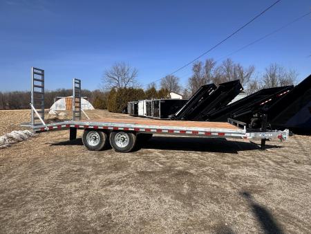 New 2026 BWISE 24' 14k Deckover Galvanized trailer