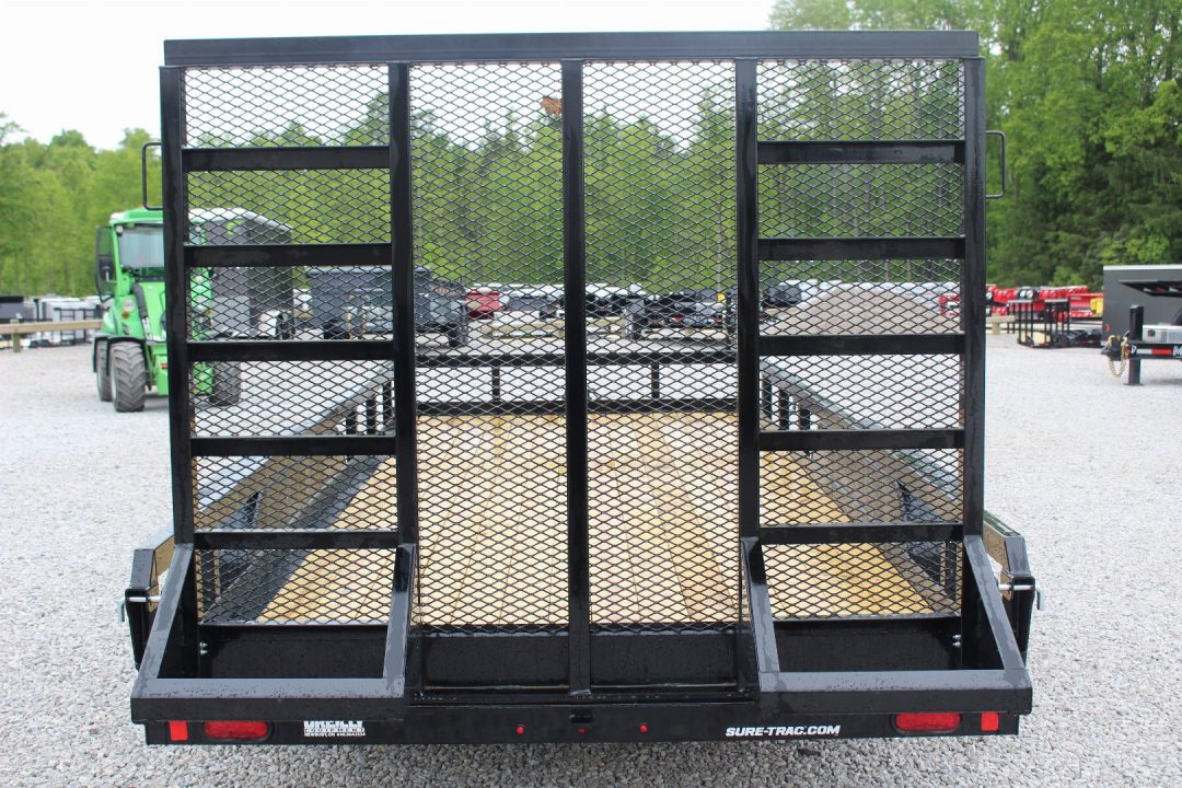 New 2026 Sure-Trac 7' x 16' Tandem Axle Tube Top Landscape Utility Trailer - 10,000# GVW