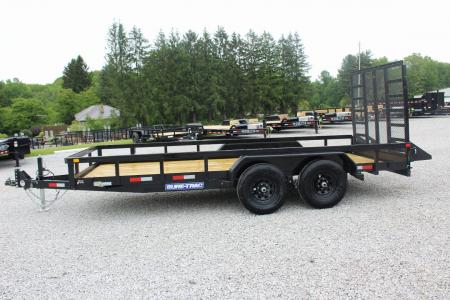 New 2026 Sure-Trac 7' x 16' Tandem Axle Tube Top Landscape Utility Trailer - 10,000# GVW