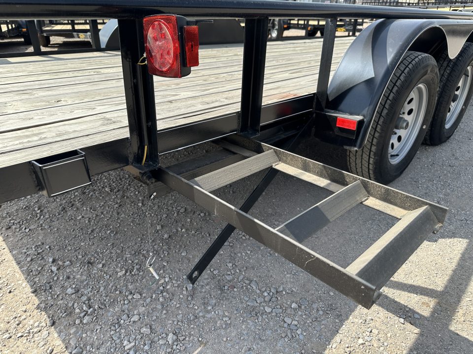 New 2025 Road Boss 83"x18' Tandem Axle Bumper Pull with Slide in Ramps & Pipe Rail Utility Trailer