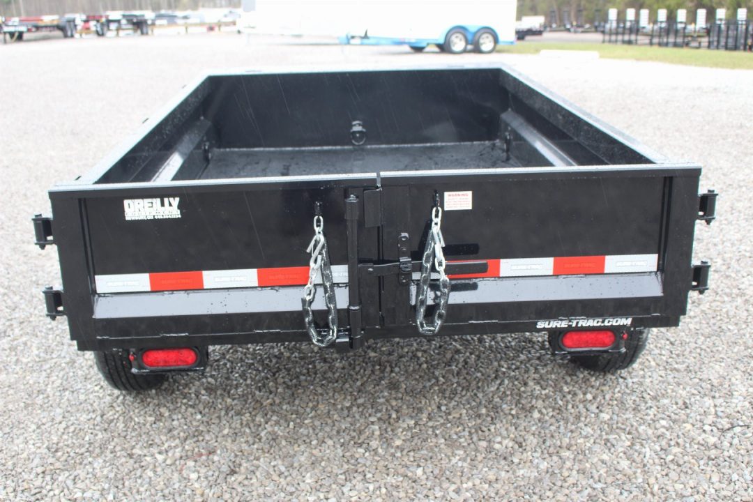 New 2026 Sure-Trac 5' x 8' Low Profile Homeowner Dump Trailer 5K - Single Ram (NO RAMPS) - BARN DOORS