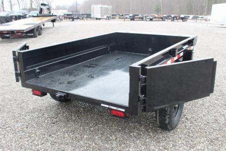New 2026 Sure-Trac 5' x 8' Low Profile Homeowner Dump Trailer 5K - Single Ram (NO RAMPS) - BARN DOORS