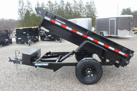 New 2026 Sure-Trac 5' x 8' Low Profile Homeowner Dump Trailer 5K - Single Ram (NO RAMPS) - BARN DOORS