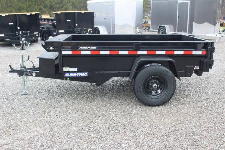 New 2026 Sure-Trac 5' x 8' Low Profile Homeowner Dump Trailer 5K - Single Ram (NO RAMPS) - BARN DOORS