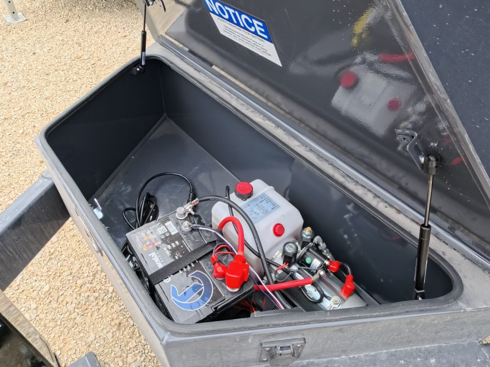 New 2026 Norstar 83 x 16 DCB Dump with 14K GVWR -Slide In Ramps, Scissor Hoist, Double Rear Swing Out Doors - Gray