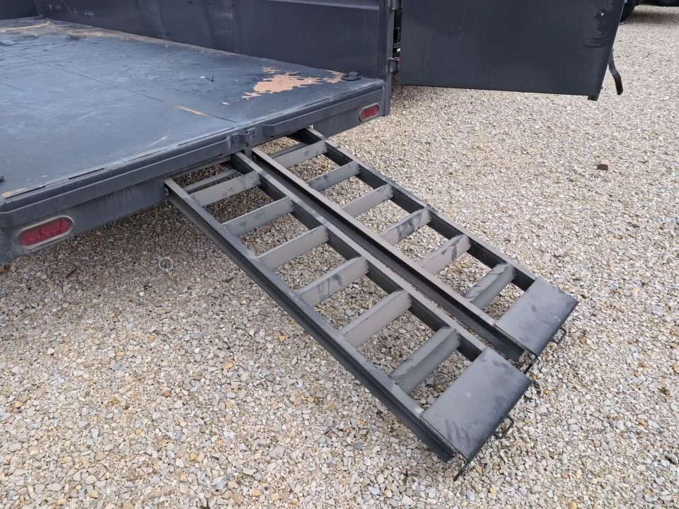 New 2026 Norstar 83 x 16 DCB Dump with 14K GVWR -Slide In Ramps, Scissor Hoist, Double Rear Swing Out Doors - Gray