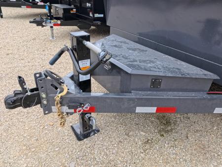 New 2026 Norstar 83 x 16 DCB Dump with 14K GVWR -Slide In Ramps, Scissor Hoist, Double Rear Swing Out Doors - Gray