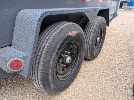 New 2026 Norstar 83 x 16 DCB Dump with 14K GVWR -Slide In Ramps, Scissor Hoist, Double Rear Swing Out Doors - Gray