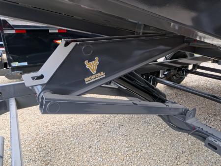 New 2026 Norstar 83 x 16 DCB Dump with 14K GVWR -Slide In Ramps, Scissor Hoist, Double Rear Swing Out Doors - Gray