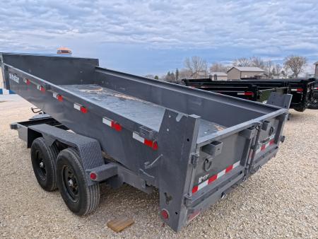 New 2026 Norstar 83 x 16 DCB Dump with 14K GVWR -Slide In Ramps, Scissor Hoist, Double Rear Swing Out Doors - Gray