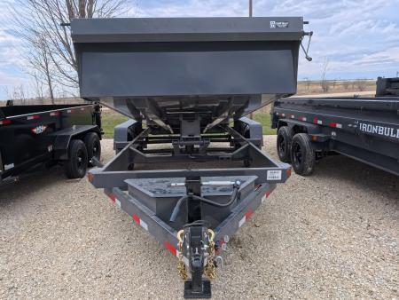 New 2026 Norstar 83 x 16 DCB Dump with 14K GVWR -Slide In Ramps, Scissor Hoist, Double Rear Swing Out Doors - Gray