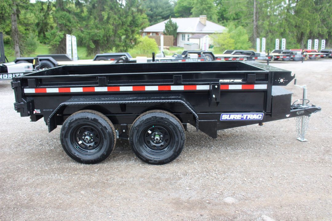 New 2026 Sure-Trac 5' x 10' Low Profile Homeowner Dump Trailer 7K TA - Single Ram (NO RAMPS)
