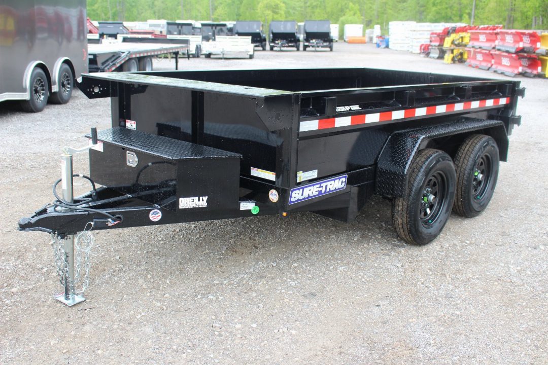 New 2026 Sure-Trac 5' x 10' Low Profile Homeowner Dump Trailer 7K TA - Single Ram (NO RAMPS)