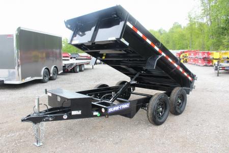 New 2026 Sure-Trac 5' x 10' Low Profile Homeowner Dump Trailer 7K TA - Single Ram (NO RAMPS)
