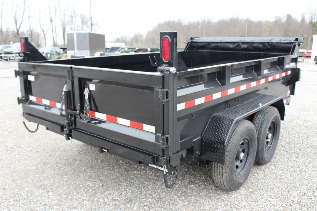 New 2026 Sure-Trac 7' x 12' Hydraulic Dump Trailer - Scissor Ram - 12000# GVW
