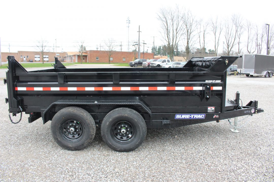 New 2026 Sure-Trac 7' x 12' Hydraulic Dump Trailer - Scissor Ram - 12000# GVW