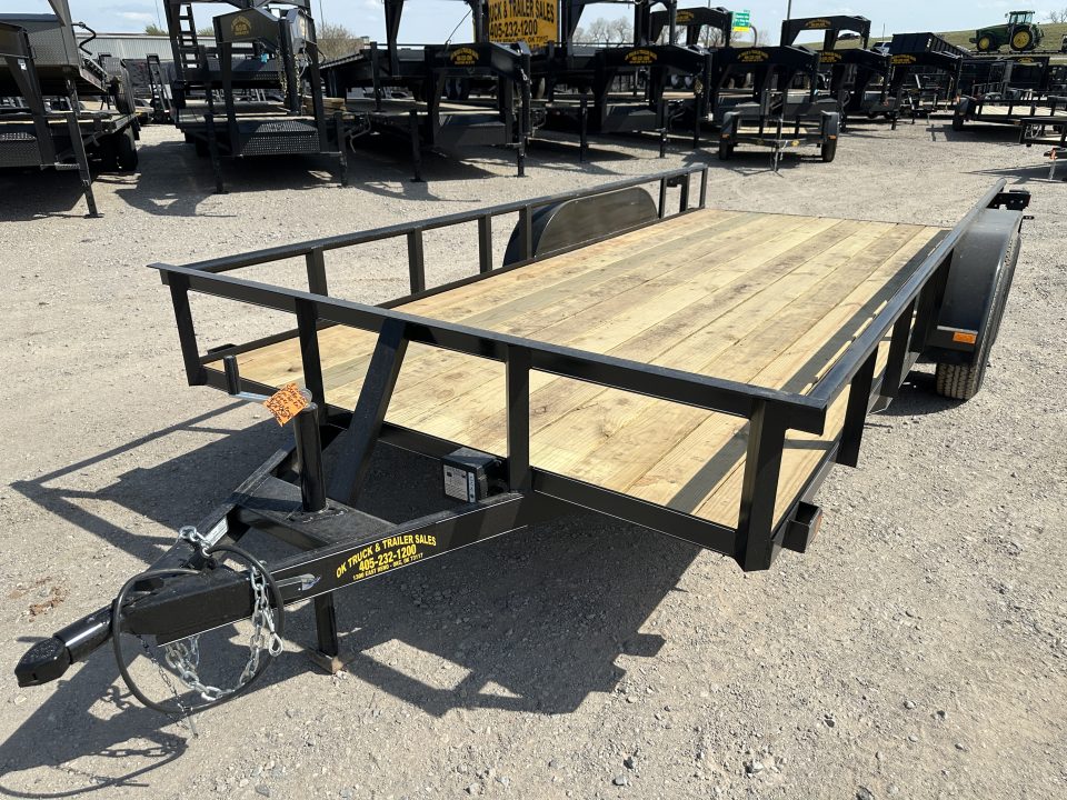 New 2026 Road Boss 83"x16' Tandem Axle Bumper Pull with Slide in Ramps, Pipe Rail & Brakes Utility Trailer
