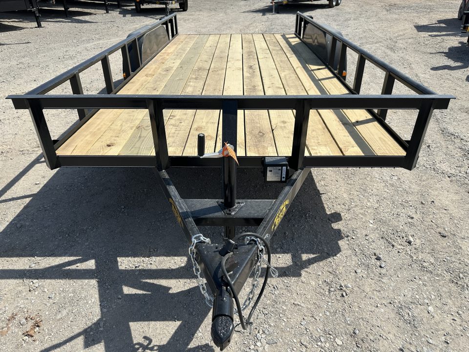 New 2026 Road Boss 83"x16' Tandem Axle Bumper Pull with Slide in Ramps, Pipe Rail & Brakes Utility Trailer