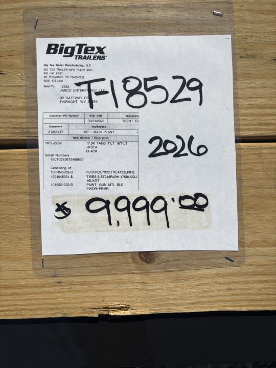 New 2026 Big Tex Trailers 7 x 22 (16+6) 16 TL Equipment Trailer