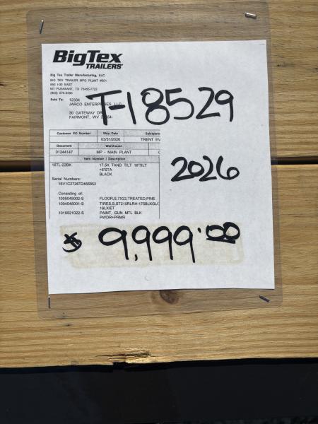 New 2026 Big Tex Trailers 7 x 22 (16+6) 16 TL Equipment Trailer
