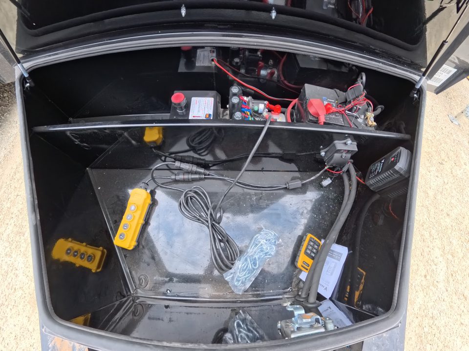 New 2026 Iron Bull 83 x 14 DWB Legendary Reserve Model 14K GVWR, 14 ply Tires, Hydraulic Jack, Scissor Hoist, Aluminum Ramp, Matching Spare, Rear Supports and Solar Charger, Black Dump Trailer