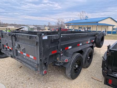 New 2026 Iron Bull 83 x 14 DWB Legendary Reserve Model 14K GVWR, 14 ply Tires, Hydraulic Jack, Scissor Hoist, Aluminum Ramp, Matching Spare, Rear Supports and Solar Charger, Black Dump Trailer