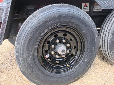 New 2026 Iron Bull 83 x 14 DWB Legendary Reserve Model 14K GVWR, 14 ply Tires, Hydraulic Jack, Scissor Hoist, Aluminum Ramp, Matching Spare, Rear Supports and Solar Charger, Black Dump Trailer