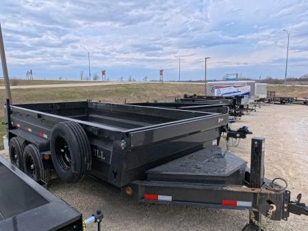 New 2026 Iron Bull 83 x 14 DWB Legendary Reserve Model 14K GVWR, 14 ply Tires, Hydraulic Jack, Scissor Hoist, Aluminum Ramp, Matching Spare, Rear Supports and Solar Charger, Black Dump Trailer