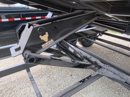 New 2026 Iron Bull 83 x 14 DWB Legendary Reserve Model 14K GVWR, 14 ply Tires, Hydraulic Jack, Scissor Hoist, Aluminum Ramp, Matching Spare, Rear Supports and Solar Charger, Black Dump Trailer