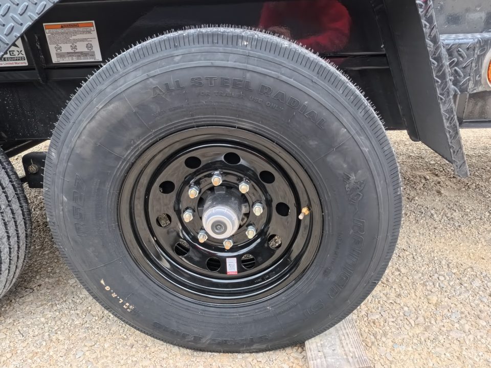 New 2026 Iron Bull 83 x 14 DWB Legendary Reserve Model 14K GVWR, 14 ply Tires, Hydraulic Jack, Scissor Hoist, Aluminum Ramp, Matching Spare, Rear Supports and Solar Charger, Black Dump Trailer