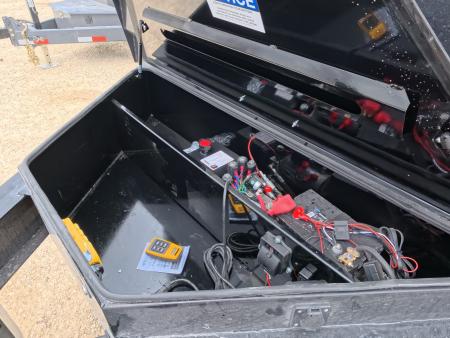 New 2026 Iron Bull 83 x 14 DWB Legendary Reserve Model 14K GVWR, 14 ply Tires, Hydraulic Jack, Scissor Hoist, Aluminum Ramp, Matching Spare, Rear Supports and Solar Charger, Black Dump Trailer