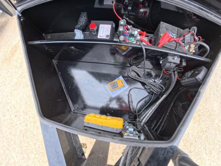 New 2026 Iron Bull 83 x 14 DWB Legendary Reserve Model 14K GVWR, 14 ply Tires, Hydraulic Jack, Scissor Hoist, Aluminum Ramp, Matching Spare, Rear Supports and Solar Charger, Black Dump Trailer