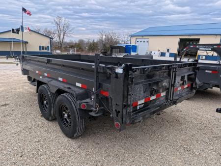 New 2026 Iron Bull 83 x 14 DWB Legendary Reserve Model 14K GVWR, 14 ply Tires, Hydraulic Jack, Scissor Hoist, Aluminum Ramp, Matching Spare, Rear Supports and Solar Charger, Black Dump Trailer