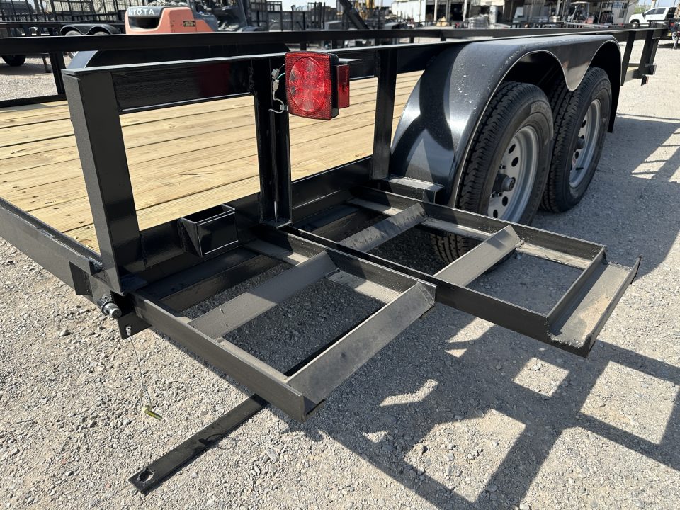 New 2026 Road Boss 83"x16' Tandem Axle Bumper Pull with Slide in Ramps Utility Trailer