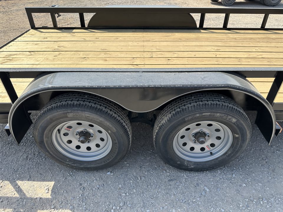 New 2026 Road Boss 83"x16' Tandem Axle Bumper Pull with Slide in Ramps Utility Trailer