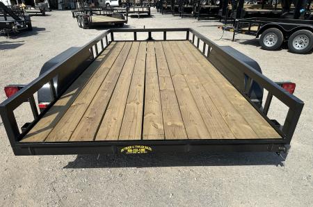 New 2026 Road Boss 83"x16' Tandem Axle Bumper Pull with Slide in Ramps Utility Trailer