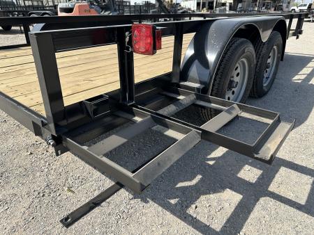New 2026 Road Boss 83"x16' Tandem Axle Bumper Pull with Slide in Ramps Utility Trailer