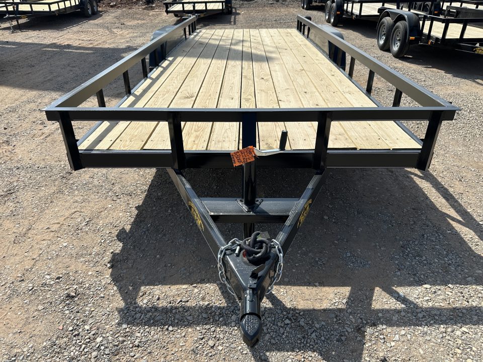 New 2026 Road Boss 83"x20' Tandem Axle Bumper Pull with Slide in Ramps & 4" Channel Frames Utility Trailer