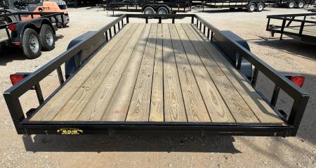 New 2026 Road Boss 83"x20' Tandem Axle Bumper Pull with Slide in Ramps & 4" Channel Frames Utility Trailer
