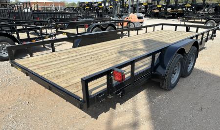 New 2026 Road Boss 83"x20' Tandem Axle Bumper Pull with Slide in Ramps & 4" Channel Frames Utility Trailer