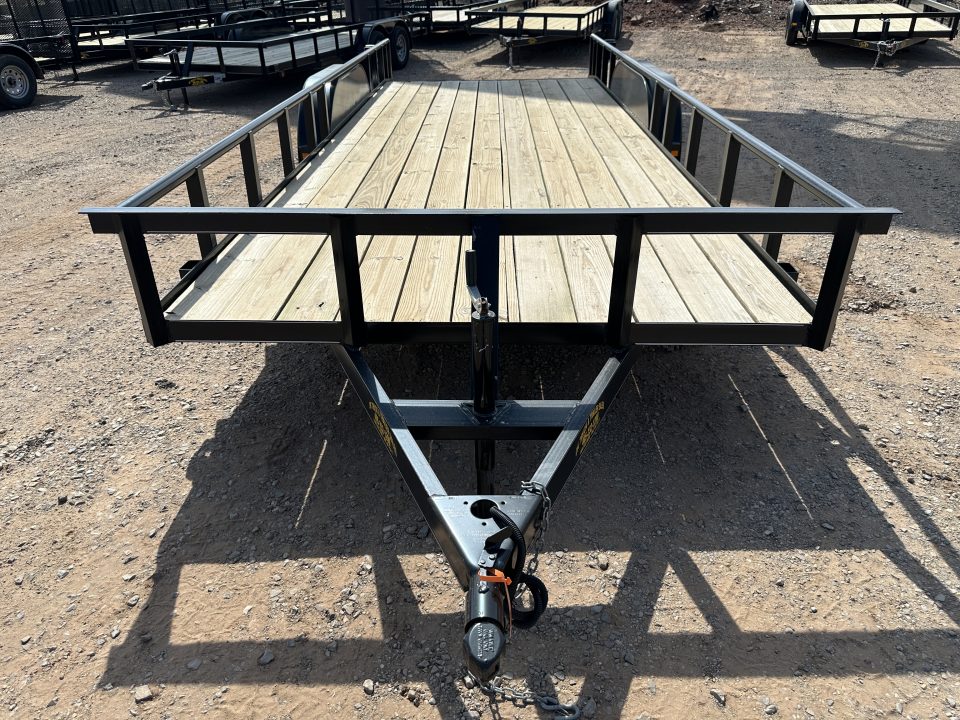 New 2026 Road Boss 83"x20' Tandem Axle Bumper Pull with Slide in Ramps, Pipe Rail & Dove Utility Trailer