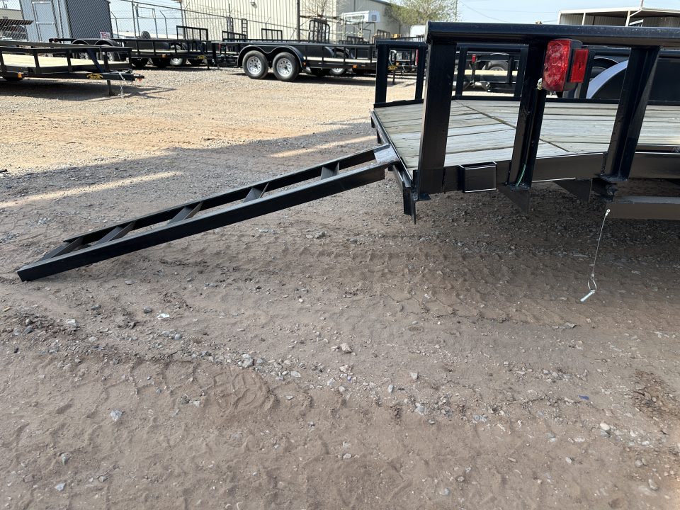 New 2026 Road Boss 83"x20' Tandem Axle Bumper Pull with Slide in Ramps, Pipe Rail & Dove Utility Trailer