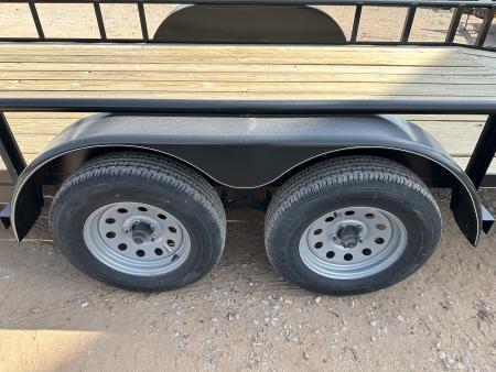 New 2026 Road Boss 83"x20' Tandem Axle Bumper Pull with Slide in Ramps, Pipe Rail & Dove Utility Trailer